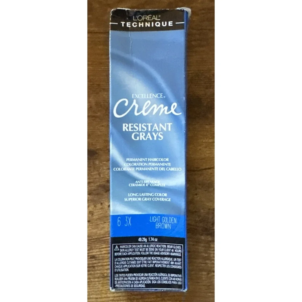 L'oreal Excellence Creme Resistant Grays 6.3x Hair Dye Light Golden To Brown